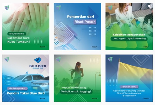 Ide feeds Instagram warna utama brand